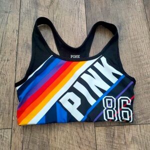 VS PINK | Ultimate Unlined Logo Racerback Sports Bra Size Small